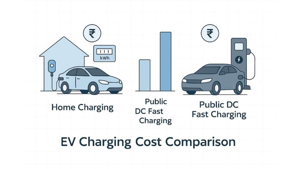 electric vehicle charging cost india